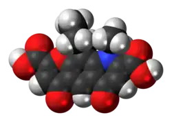 Space-filling model of the nedocromil molecule