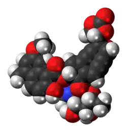 Space-filling model of the neocarzinostatin molecule