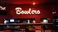 Neon bowling alley sign