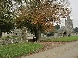 The village with the church and the castle