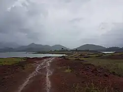 Path to the Someshwar Temple seen in summer