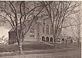 Photograph of the newly constructed Nevins Memorial Library in 1883[5]