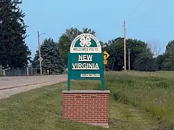 New Virginia welcome sign