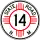 State Road 14 marker