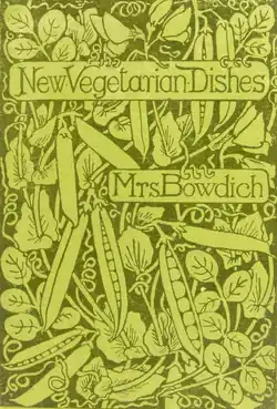 Cover of the revised second edition of New Vegetarian Dishes (1893)