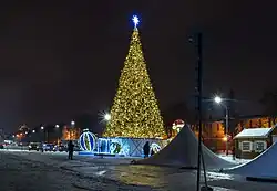 New Year tree on the square