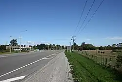 State Highway 1 at the turn off to Kaiapoi