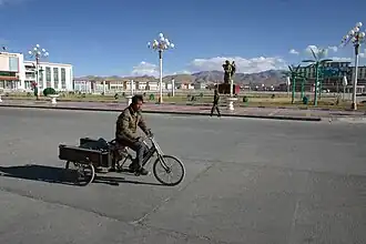 The main square in Shiquanhe