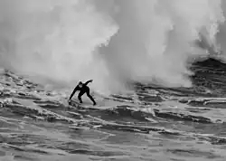 Nic Lamb surfing