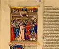 The Marriage, 1350s, miniature on vellum by Niccolò da Bologna, 1350s, National Gallery of Art, Washington DC