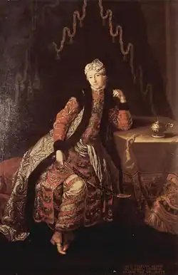 Portrait of Maria Theresia Countess of Wrbna born Countess of Kollonitz, often wrongly descripted as a portrait of French jeweller Jean-Baptiste Tavernier