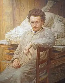 Axel Hou's portrait of Niels Hansen Jacobsen in his Boulevard Arago studio.
