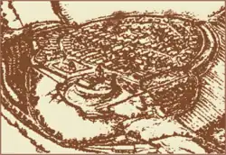 Nienover and castle in 1215