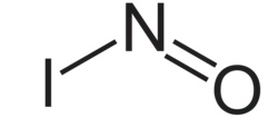 Skeletal formula of nitrosyl iodide