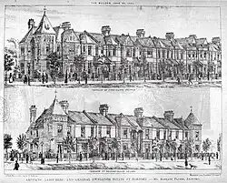 Early designs for houses in Noel Park, Hornsey, London