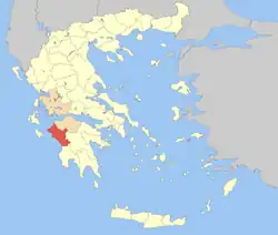 Elis within Greece