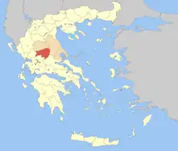 Karditsa within Greece