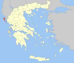 Corfu within Greece
