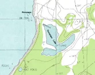 Topographic map of Nonopapa Lake