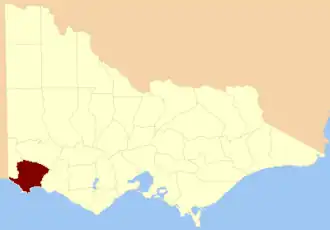 Location in Victoria