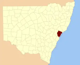 Location in New South Wales