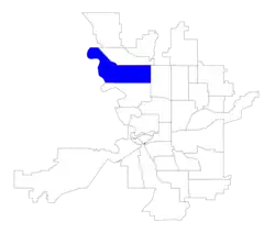 Location of Northwest in Spokane