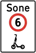 Speed limit zone for small electric vehicles