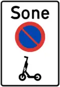 No parking zone for small electric vehicles