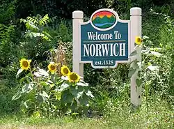 Welcome signage off Memorial Avenue