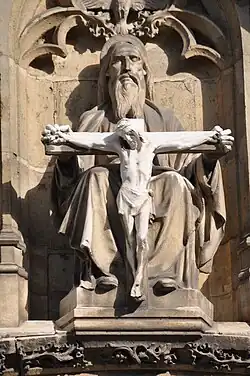 Statue of the Trinity (Throne of Mercy), above the portal