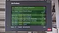 New system displaying train arrivals.