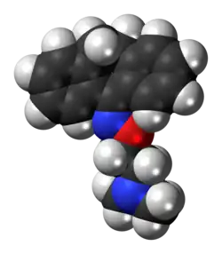 Space-filling model of the noxiptiline molecule