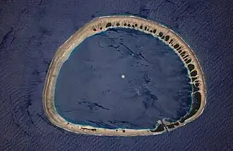 Nukuoro from space. Courtesy NASA