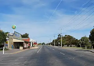 Calder Highway passing through Nullawil, 2012