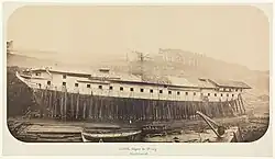 Junon (1861) on stack