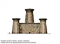Reconstruction of a nuraghe from 1600 B.C.