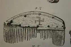 A 3rd or 4th century comb with a Swastika found in the bog