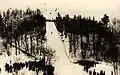Ski jumping hill in Nýdek, before 1934