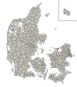 Nykøbing-Rørvig Municipality's location in Denmark.