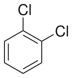 Skeletal structure of 1,2-Dichlorobenzene