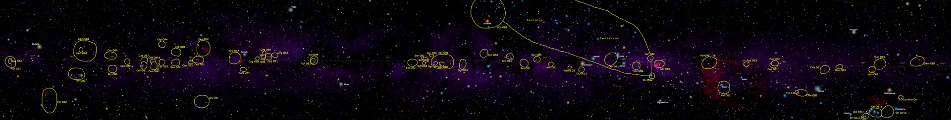 Map of OB association
