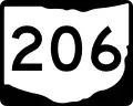 State Route 206 marker