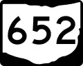 State Route 652 marker
