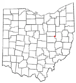 Location of Baltic, Ohio