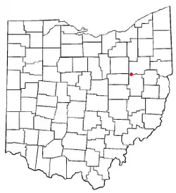 Location of Beach City, Ohio