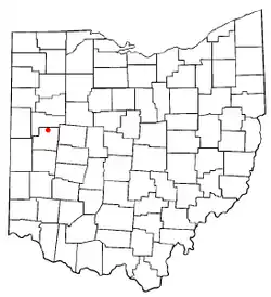 Location of Botkins, Ohio