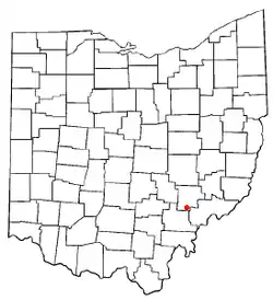 Location of Chesterhill, Ohio