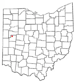 Location of Kettlersville, Ohio