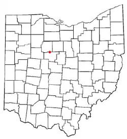 Location of Morral, Ohio
