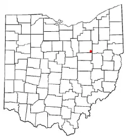 Location of Mount Eaton, Ohio